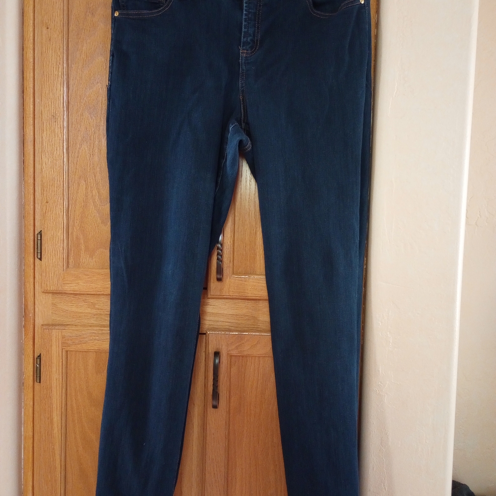 INC International Concepts Blue Skinny Jeans Curvy Fit Size 12